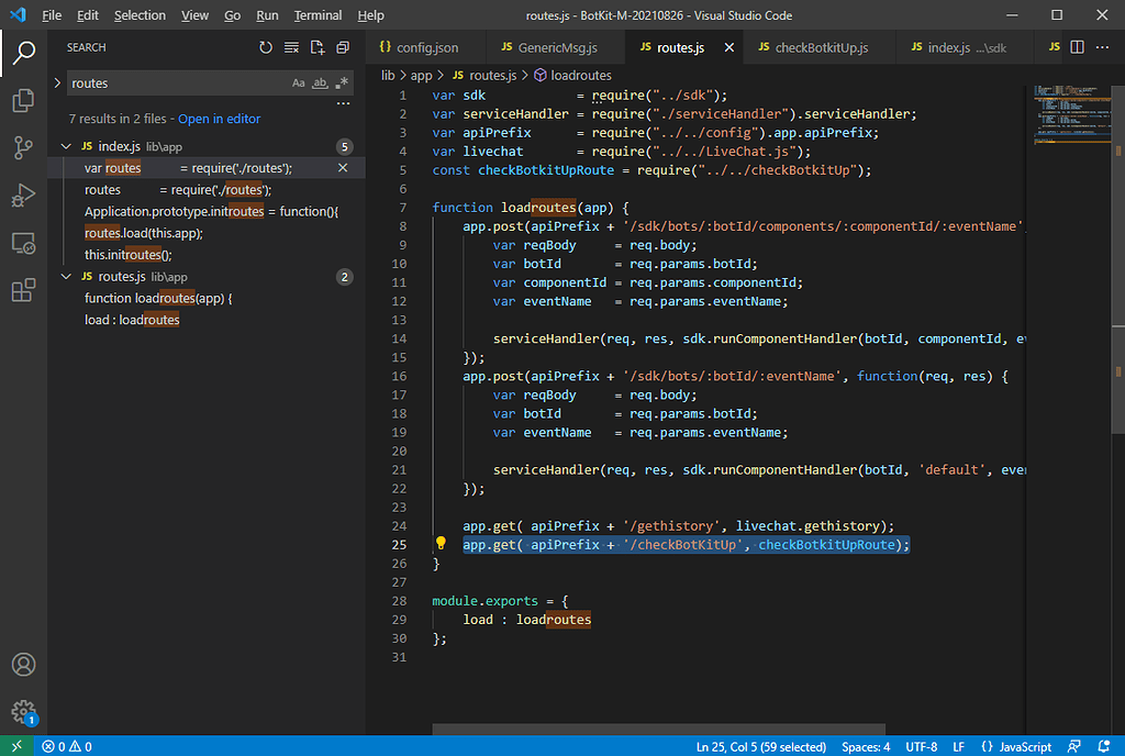 How to quickly check botkit status is up using simple get route - XO ...